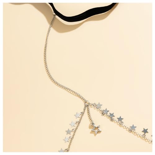 Multi-Layered Thigh Chains Jewelry, Bikini Elastic Tassel Leg Chain, Summer Beach Body Chain, Simple Metal Thigh Body Chain for Women - color: Tassel-silver