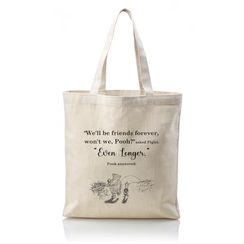 Canvas Tote Bag Aesthetic for Women,Reusable Canvas Cute Shoulder Bag for Grocery, Shopping, Beach & Daily Use - color: Bear 2