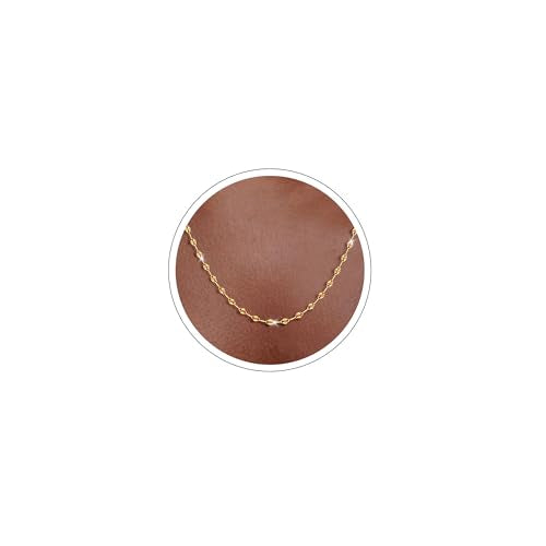 Carffordo 925 Sterling Silver Chain Necklace Link Chain Necklace for Women Simple Dainty 16K Gold Plated Necklace for Women Minimalist Waterproof Silver Necklace Trendy Jewelry Gifts - color: Gold, size: 22 Inches (Women's Long Length)
