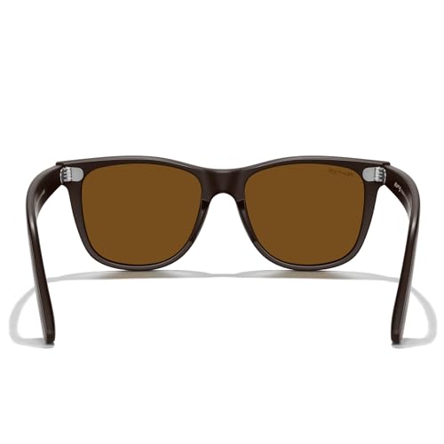MERRY'S Classic Square Shape Polarized Sunglasses for Womens Mens Retro Designer UV400 Sun Glasses S6140 - color: Brown Frame/Brown Lens