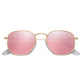SOJOS Square Polarized Sunglasses for Women Men Small Hexagonal Polygon Shades SJ1072 - color: Pink