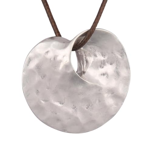 JAOYU Bohemian Necklaces for Women Leather Necklace Wood Pendant Choker Long Brown Necklace Chunky Circle Boho Hippie Jewelry - style: Bohemian Style Necklace