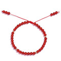Softones 6mm Natural Stone Anklet for Women Gemstone Ankle Bracelets for Women Healing Energy Crystal Anklets Adjustable(8.5-10 Inches) - color: Red agate