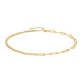 Aobei Pearl 18K Gold Plated Paperclip Chain Choker Satellite Chain Freshwater Cultured Biwa Pearl Pendant Necklace Dainty Turquoise Jewelry for Women - color: The Golden Asymmetric Chain