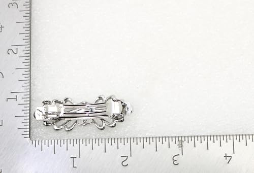 Faship Gorgeous AB Rhinestone Crystal Small Mini Floral Hair Barrette Clip - color: AB