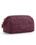 BAGSMART Puffy Padded Travel Makeup Bag, Wide-open Toiletry Bag, Plum Purple - color: 20-Plum Purple