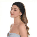 ZLYC Women Headband Handmade Crochet Knit Boho Flower Hair Bands (Crochet Black) - color: Crochet Black