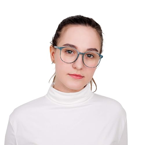 LifeArt Round Blue Light Blocking Glasses, Computer Glasses, Gaming Glasses, TV Glasses for Women Men (Striped Blue, No Magnification) - color: 15_days_stripe Blue, size: +0.00(No Magnification)