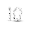 NARMO 925 Sterling Silver Hoop Earrings for Women Hypoallergenic Lightweight Simple Huggie Hoop Earrings Twisted Hoop Earrings Colorful Cubic Zirconia Hoop Earrings Rainbow Hoop Earrings - color: Flower Shaped