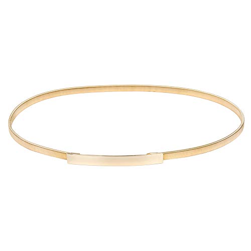 GRACE KARIN Women Skinny Metal Cinch Belt Gold Waistband Elastic Waist Belt CL633 - color: Gold, size: Large
