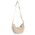 Nylon Crescent Crossbody Bag for Women Purses Trendy Men,Small Travel Sling Bag Hobo - color: Beige, size: Small
