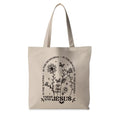 Jesus Tote Bag, Christian Tote Bags for Women, Religious Reusable Grocery Bags - color: Khaki Floral