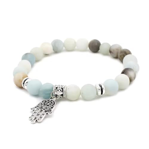Women Beaded Bracelet Set | Colorful Boho Stackable Trendy Design with Crystal Accents Multilayer Bangle Bracelet | Fashion Stretch Braclets Jewelry for Women - color: Stone