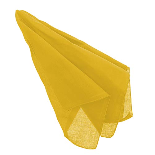 Motique Accessories Solid Color Bandana - Set of 4 - color: Yellow Orange
