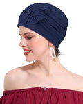 Chemo Headwear for Women Cancer Patients Lightweight Head Coverings for Hair Loss Seasonal - color: Navy