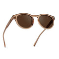 WearMe Pro Round Polarized Sunglasses for Women - Retro Classic UV400 Protection for Driving & Everyday Wear - color: Light Crystal Brown / Brown Lens