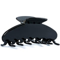 MAORULU Cute Claw Clip for Women – 4.3'' Large Acetate Hair Clips for Thick Thin Curly Long Hair, Durable Hair Clamps Non-slip Jaw Clip, Strong Hold, Stylish French Design (Solid Black) - color: Solid Black