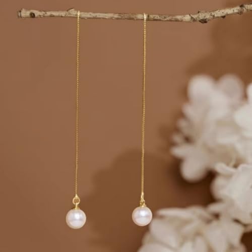 Gold Dangling Earrings for Women，Cuff earrings Chain Hoop Helix Hook Earrings for Women Unique Huggie earrings Trendy Stud ear chain 2025 Jewelry Gifts - color: gold drop