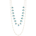 BULINLIN Layered Long Necklaces for Women Long Beaded Chain Necklace CostumeJewelry Mothers Day Gifts for Mom - color: Sea green