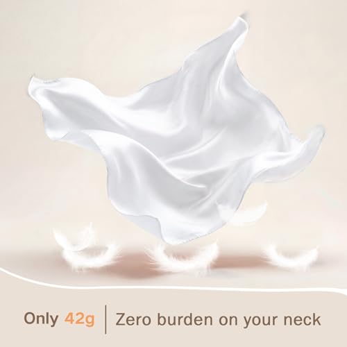 American Trends Women Silk Feeling Scarf Satin Head Scarves Square Wrap Neck Scarf Lightweight Silk Like Bandana - color: 04 White