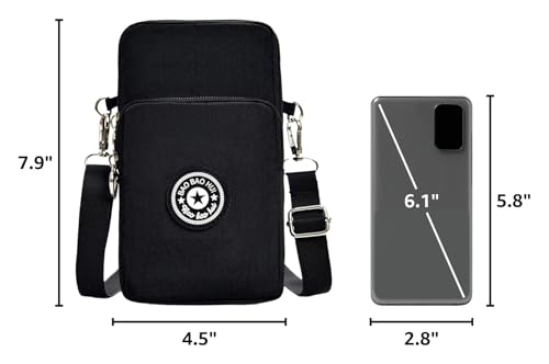 JANKS Small Crossbody Bags for Women Mini Cell Phone Purses Handbag Shoulder Bag - color: 01 Black