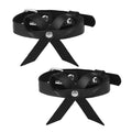 Valentines Day Gifts for Women Ankle Bracelet Black Leather Bow Anklet Sexy Foot Wear Accessories Punk Gothic Leg Chain Footcuff Date Night Adult Play Anklet Ankle Decorations for Women Ladies