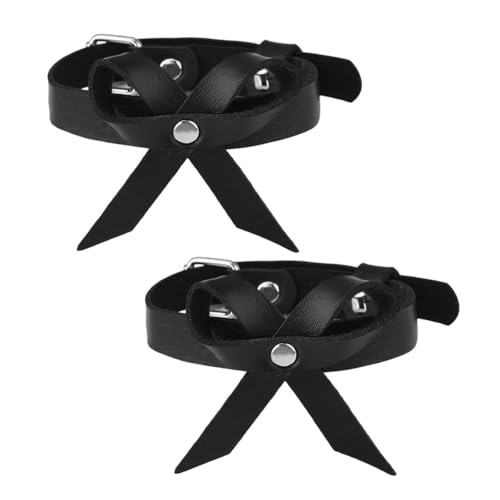 Valentines Day Gifts for Women Ankle Bracelet Black Leather Bow Anklet Sexy Foot Wear Accessories Punk Gothic Leg Chain Footcuff Date Night Adult Play Anklet Ankle Decorations for Women Ladies