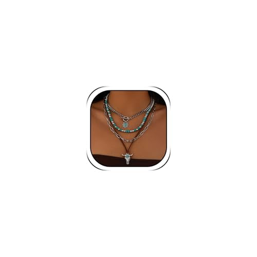 Boho Outfits for Women Boho Necklaces Country Concert Outfits Nashville Western Jewelry Choker Necklaces Long Leather Necklace Western Dress Jewelry Country Cowgirl Accessories Gifts - color: L1