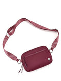 WESTBRONCO Small Crossbody Bags for Women Nylon with Adjustable Strap, Zipper Crossbody Purse, 1L Shoulder Bag for Travel - color: Wine Red
