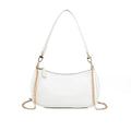Shoulder Bag for Women with 2 Removable Straps and Zipper Closure Crossbody Bags Clutch Tote HandBags Purses | with 2 Removable Straps - color: White