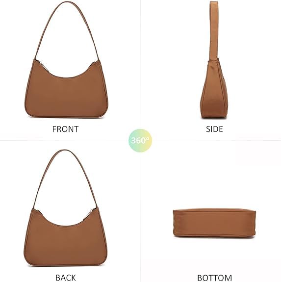Loiral Small Purse for Women, Retro Classic Tote HandBag Shoulder Bags Clutch Purse - color: Caramel