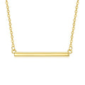 14K Gold Bar Necklace for Women,Gold Bar Pendant Necklace Simple Gold Necklace Non Tarnish Gold Necklace for Mom Minimalist Mothers Day Jewelry Mother's Birthday Christmas Valentine's Day Gifts for Mom Wife Women Her - style: Simple Bar