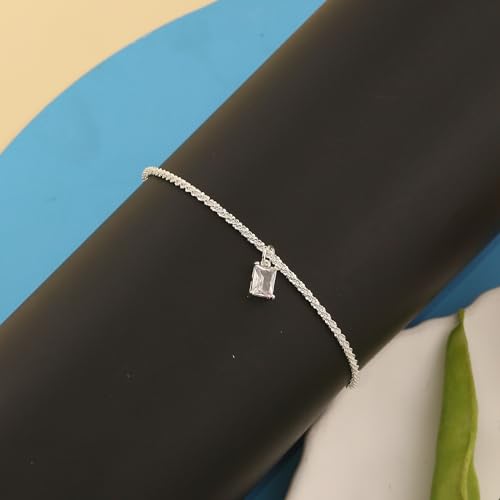 Ankle Bracelets for Women Gold Silver Layered Glitter Anklet for Women Waterproof Beach Cross Anklet Set Dainty Summer Foot Jewelry - color: Rhinestone Anklet