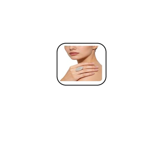 Sparkling Rhinestone Ring Bohemia Thick Large Oval Geometric Ring Square Princess Rings Fashion Heart Zircon Crystal Ring Prom Wedding Party Ball Rings for Women - color: Gold