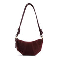 Suede Bags for Women Small Suede Purses Crescent Bag Crossbody Shoulder Bag Trendy Tote Handbags - color: A Suede Wine Red