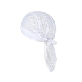 PURFUN Men Women Breathable Cycling Bandana Headscarf Adjustable Sweat Wicking Quick Dry Mesh Head Scarf Wrap Liner Skull Cap - color: White