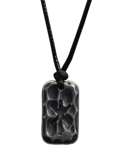 Ankiyabe Stainless Steel Norse Viking Rune Pendant with Adjustable Braided Rope Good Luck/Love/Strenght/Health Viking Symbol Necklace for Men Women - color: STRENGTH