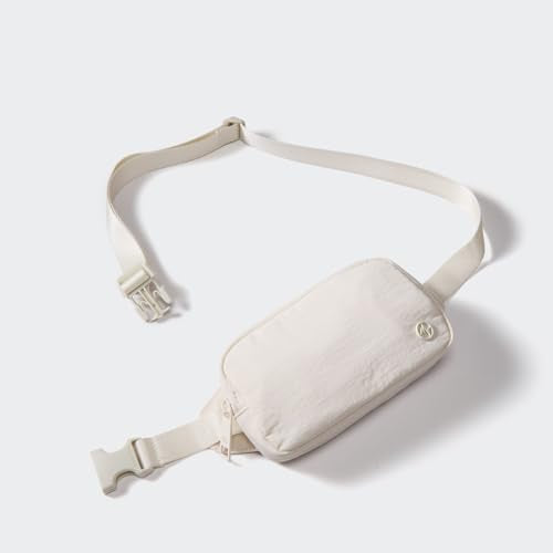 Pander Mini Belt Bag – Ultra Compact, Fits 6.7” Phone, Lipstick, Earbuds, Essentials, Small Crossbody Waist Purse, White Opal - color: White Opal