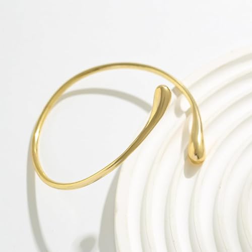 Long tiantian Gold Arm Cuff Upper for Women Bangle Bracelets Upper Arm Cuff Bracelet Trendy Armband Beach Jewelry Trendy Stuff Gifts - color: B6:gold Arm Cuff