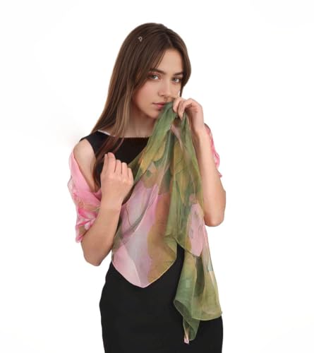 Xyueanlo Fashion Scarves for Women Lightweight Elegant Scarf Sunscreen Wraps Shawls - color: Green