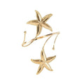 Golden Metal Starfish Seashell Upper Arm Bracelet Flower Charm Bohemia Bracelets for Women Beach Wedding Adjustable Open Cuff Bangle Coil Swirl Armband Party Jewelry - color: Style 07
