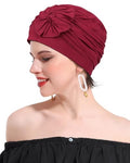 Chemo Headwear for Women Cancer Patients Lightweight Head Coverings for Hair Loss Seasonal - color: Burgundy