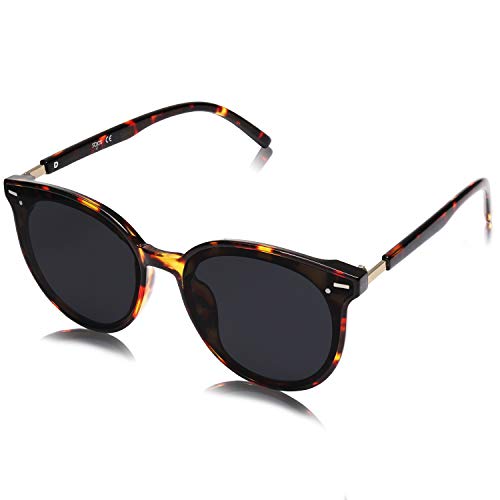 SOJOS Sunglasses Womens Trendy 2025 Classic Round Retro Vintage Shades Large Frame Sunnies SJ2067 - color: Leopard