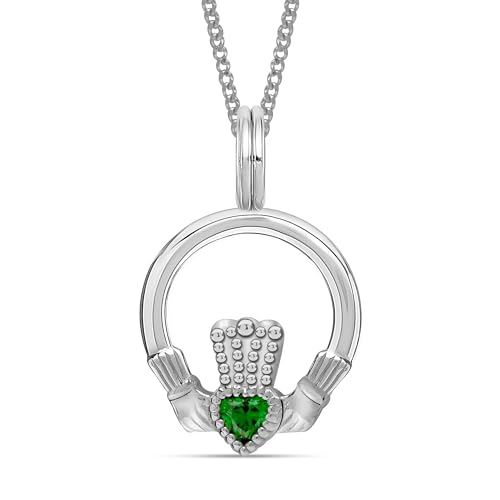 LeCalla 925 Sterling Silver Knot Pendant Necklace for Women | CZ Infinity Celtic Knot Heart Shaped Necklace | Graduation Birthday Gifts for Anniversary - color: Trinity Celtic Knot