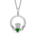 LeCalla 925 Sterling Silver Knot Pendant Necklace for Women | CZ Infinity Celtic Knot Heart Shaped Necklace | Graduation Birthday Gifts for Anniversary - color: Trinity Celtic Knot