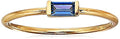 Amazon Essentials 18K Yellow Gold Plated Sterling Silver Cubic Zirconia Fashion Stackable Ring - color: Created Blue Sapphire,September, size: 9