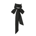 Long Thin Skinny Scarf Satin Neckerchief Ribbon Tie Waist Belt for Women - color: Black