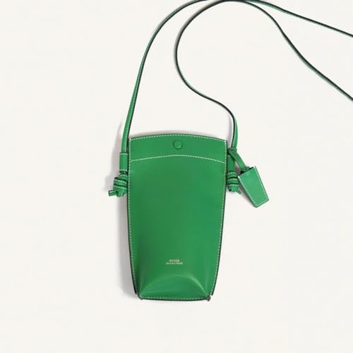 Rever Rubin Phone Crossbody Sling Bag, Leather, Fits Phone, Cards, Essentials | Phone - color: Grass (Green)