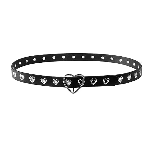 MILAKOO Punk Leather Waist Belt for Women Vintage Accessories for Hippie Skateboarding Enthusiasts - color: C