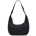 VASCHY Crossbody Crescent Bag for Women, Casual Lightweight Nylon Large Slouchy Hobo Bags Purses for Travel/Gym/Work/College - color: Black